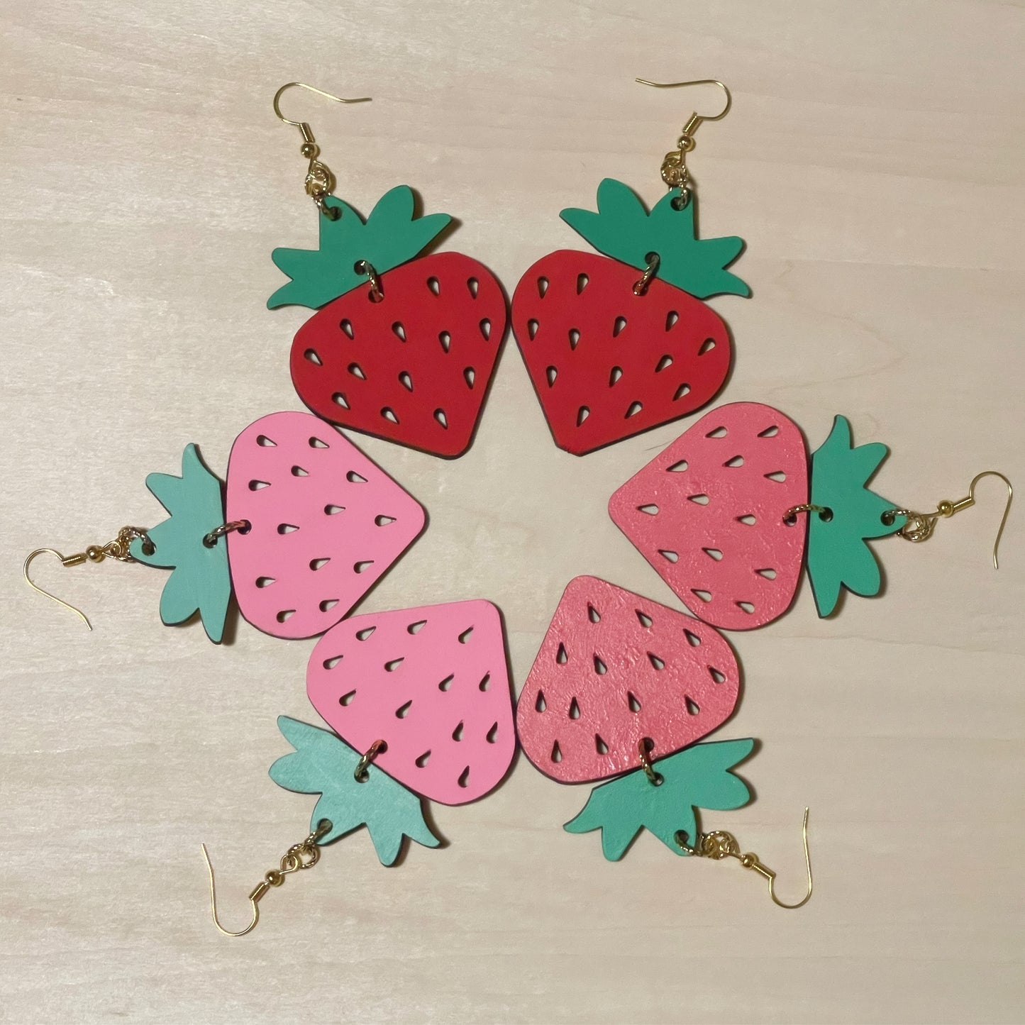 Strawberry Silhouette Earrings