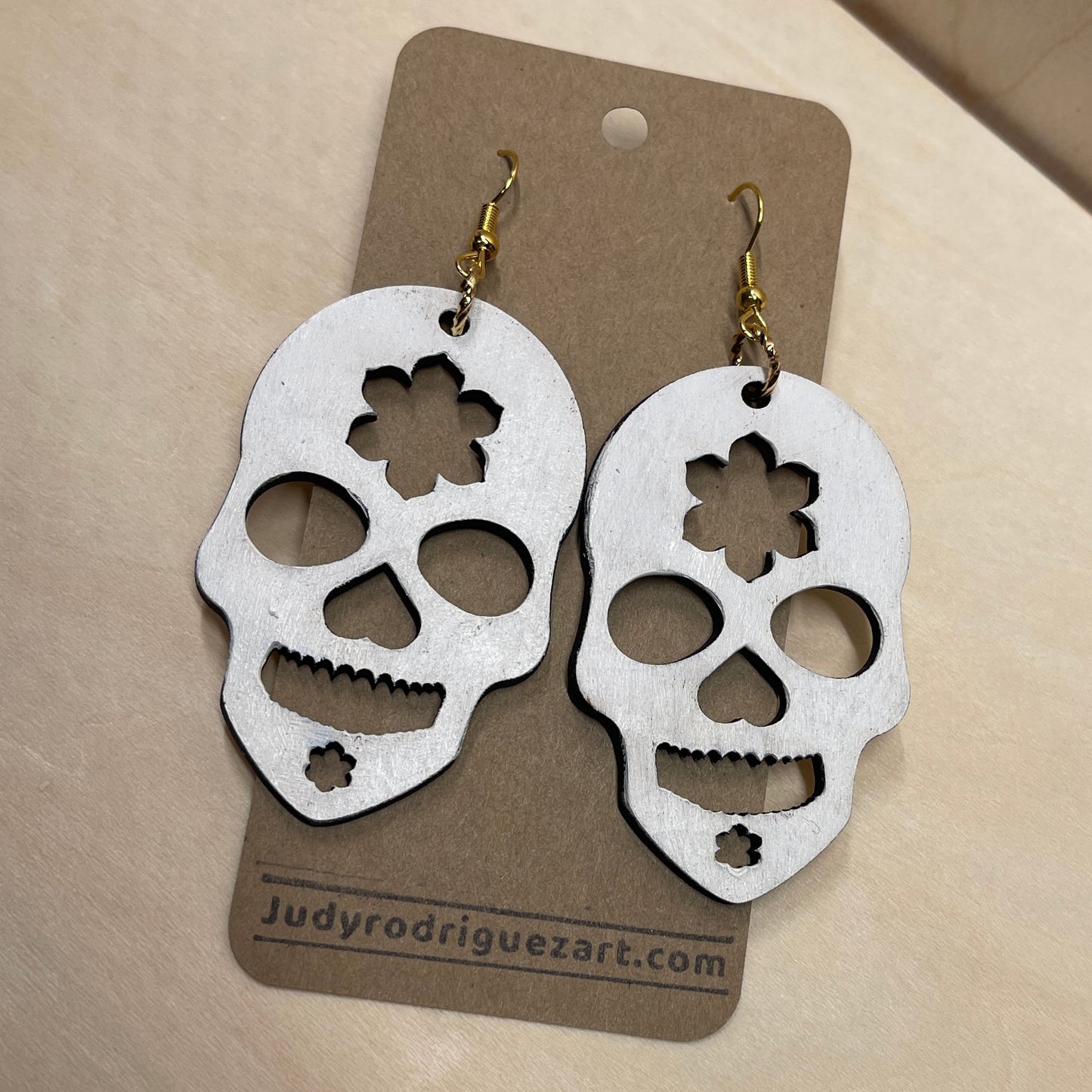 Sugar Skull Silhouette Earrings